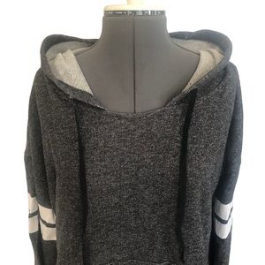 Just Be Marled Charcoal Grey Hoodie Size 2X